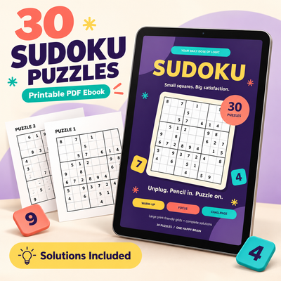 30-Day Sudoku Challenge E-Book
